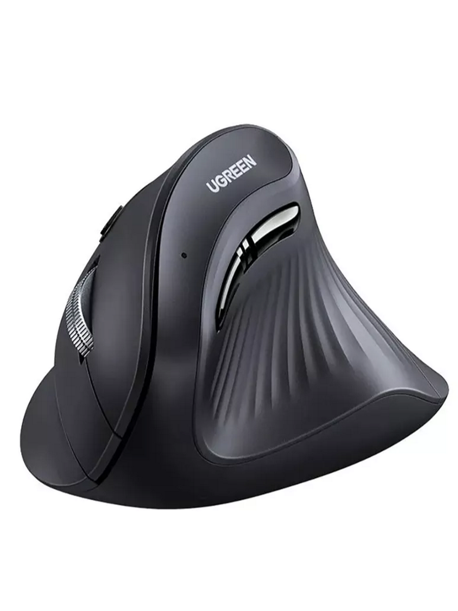 Беспроводная компьютерная мышь UGREEN MU008 (25444) Wireless Vertical Mouse 2.4 GHz&BT черный