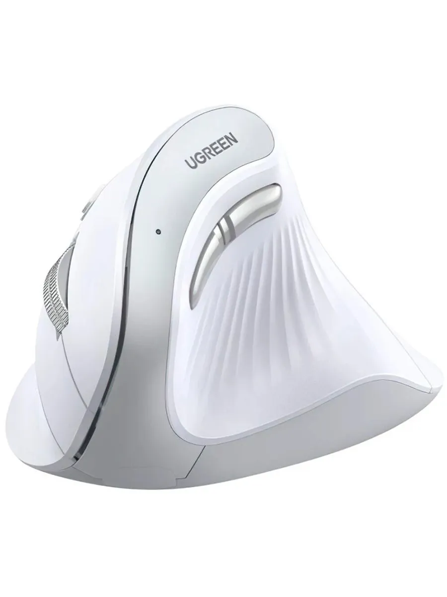 Беспроводная компьютерная мышь UGREEN MU008 (45759) Wireless Vertical Mouse 2.4 GHz&BT белый
