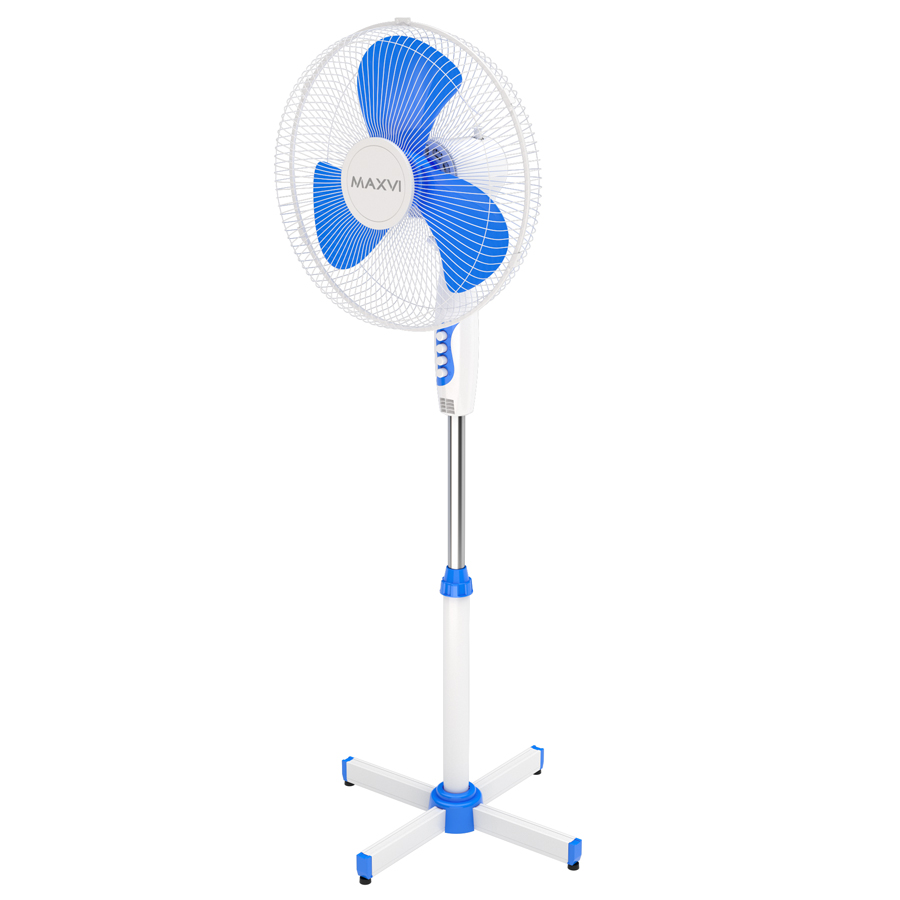 Вентилятор напольный Maxvi FS1645 white-blue