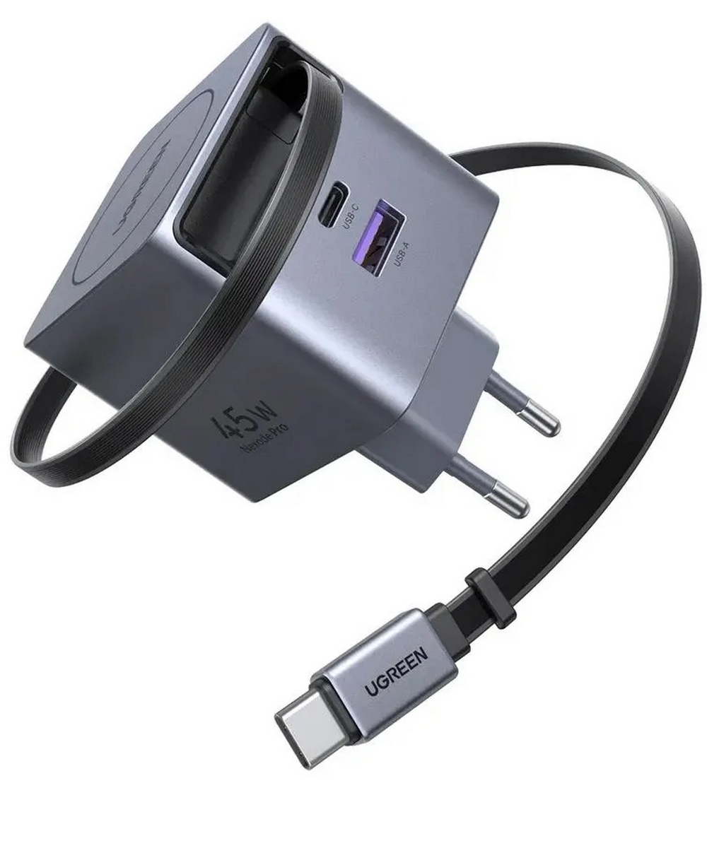 UGREEN X615 (65825) GaN 65W Выдвижной кабель