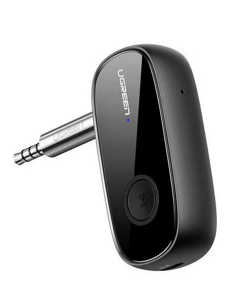 Адаптер UGREEN CM279 (70304) Bluetooth 5.0 Receiver Audio Adapter APTX с микрофоном. Цвет: черный