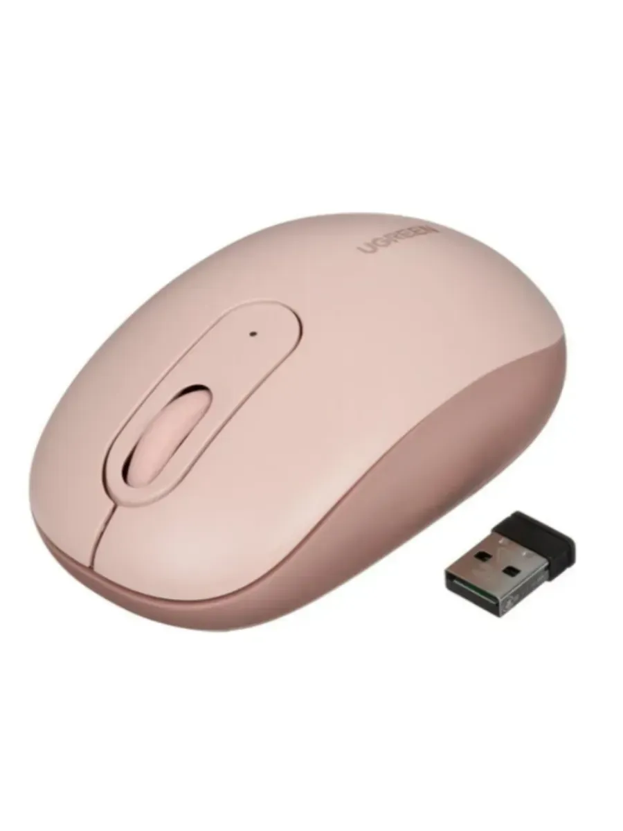 Беспроводная компьютерная мышь UGREEN MU105 2.4G Wireless Mouse вишнево-розовый