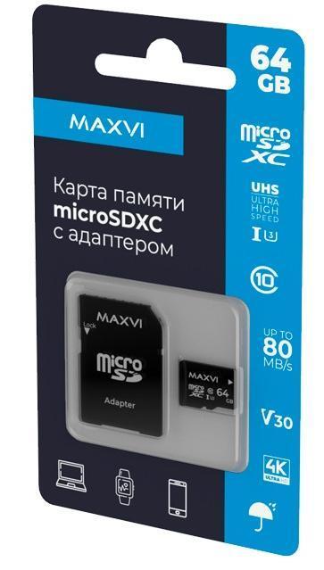 Maxvi microSDXC 64Gb, V30