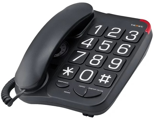 Проводной телефон teXet TX-201 цвет черный