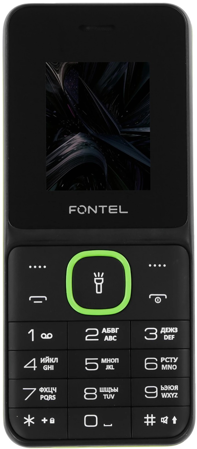 Мобильный телефон Fontel FP210 цвет черный-зеленый