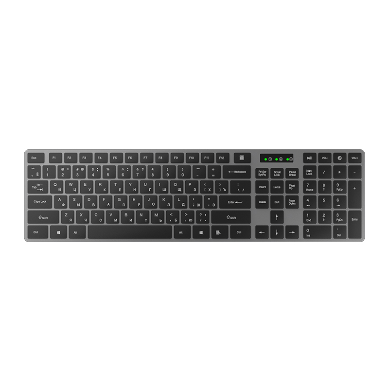 Беспроводная клавиатура Maxvi KWS-02 dark grey