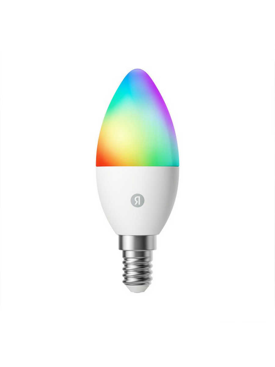 Лампа светодиодная Яндекс, E14, RGB, 520 Лм, Matter over Wi-Fi