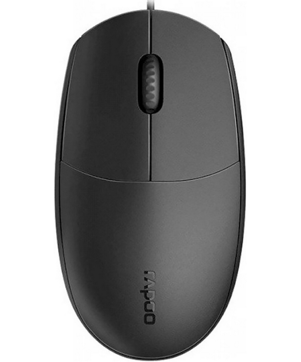 Мышь RAPOO N100С Type-C проводная черный