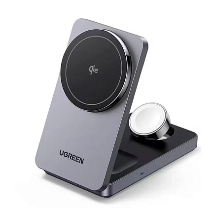 БЗУ UGREEN W707 (45025) 3-in-1 25W Wireless Magnetic Charger Qi2 для Apple Watch/ Iphone/Airpods