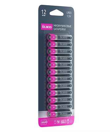 Olmio AAA/LR03 12 (щелочные) 12шт