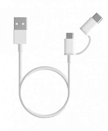 Xiaomi Mi 2-in-1 USB Cable MicroUSB to Type C (1m)