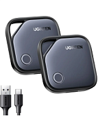 Трекер UGREEN CM919 (75119A) AirTag Smart Tracker for AOS Finder 2 (2шт). Цвет: черно-серый