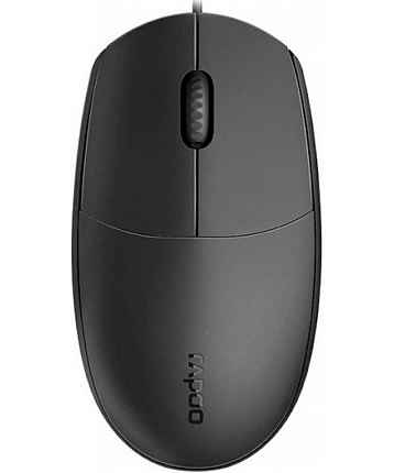 Мышь RAPOO N100С Type-C проводная черный